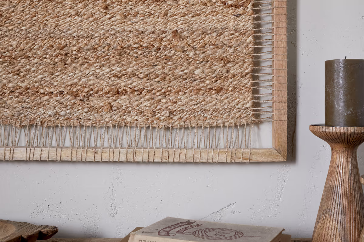 Nkuku - Pemali Woven Jute Wall Art - Natural