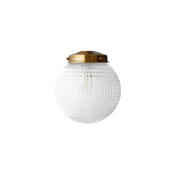 Pooky - Espere Pendant Light Shade - Smaller - Clear Waffle Glass