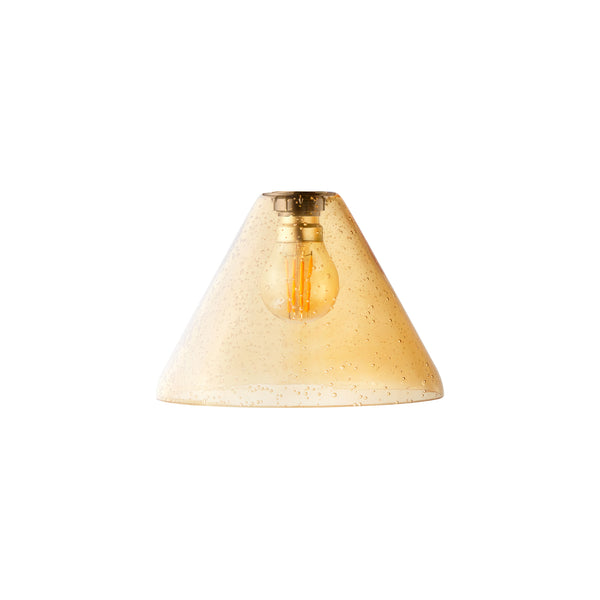 Pooky - Hazelette Pendant Light Shade - Amber Bubble Glass