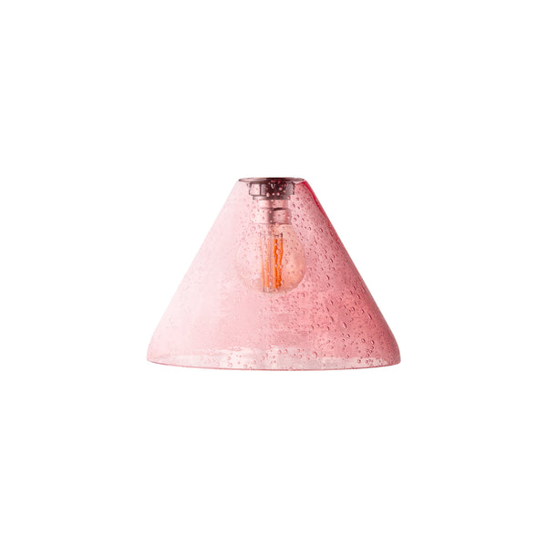Pooky - Hazelette Pendant Light Shade - Magenta Bubble Glass