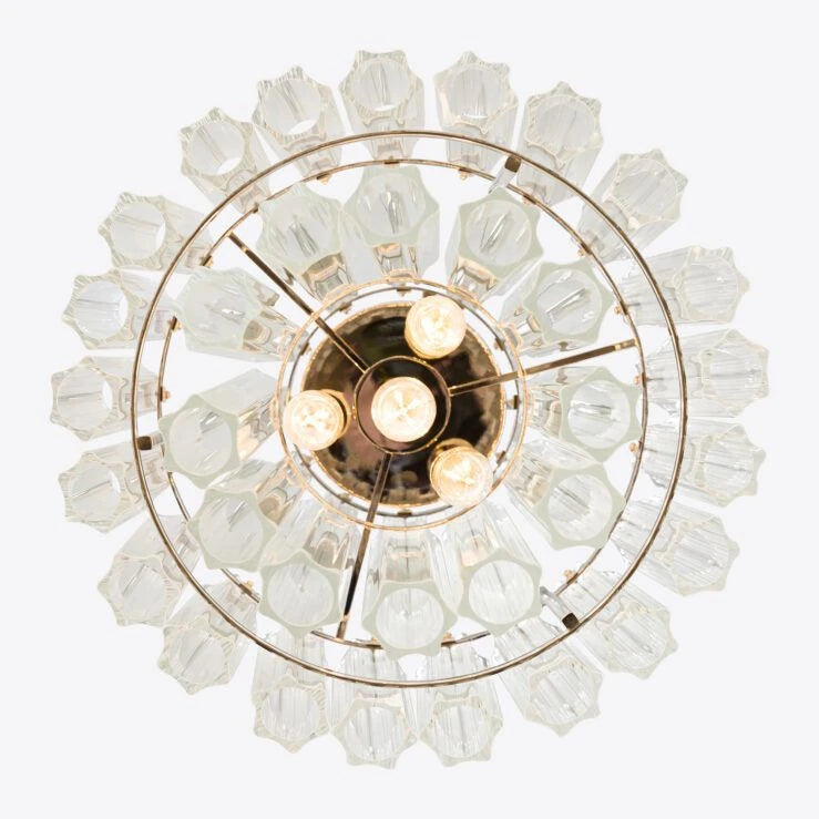 Pure White Lines Clear Piccolo Palermo Chandelier