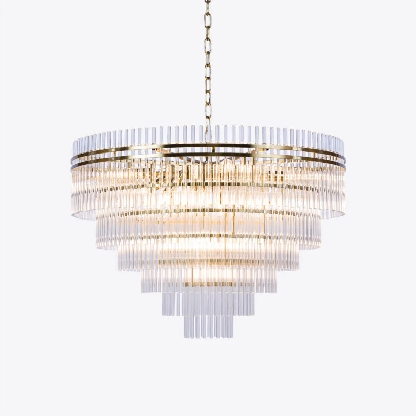 Pure White Lines Waldorf Chandelier