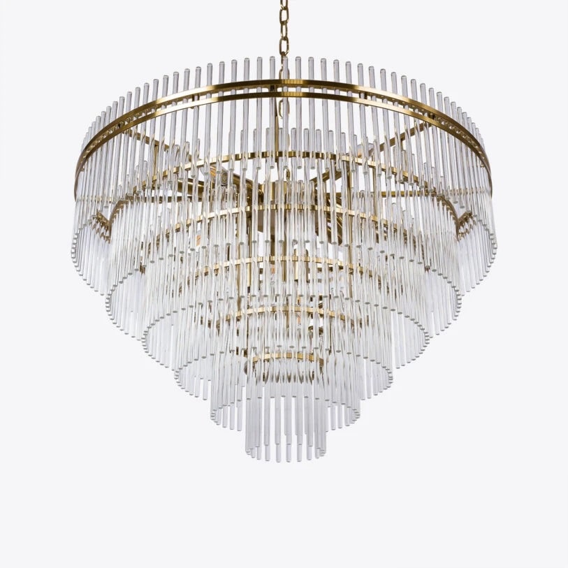 Pure White Lines Waldorf Chandelier