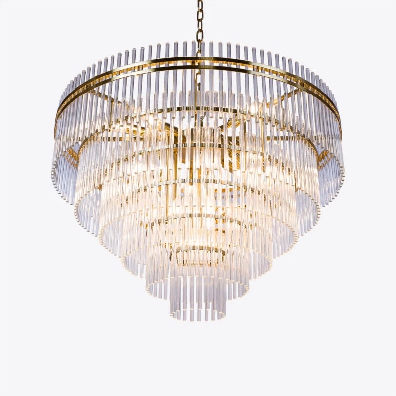 Pure White Lines Waldorf Chandelier