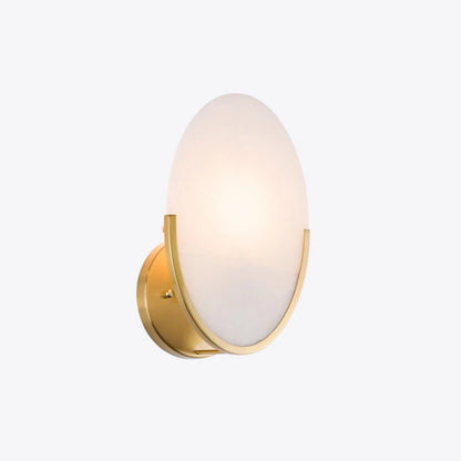 Pure White Lines Mosman Brass Disk Wall Sconce