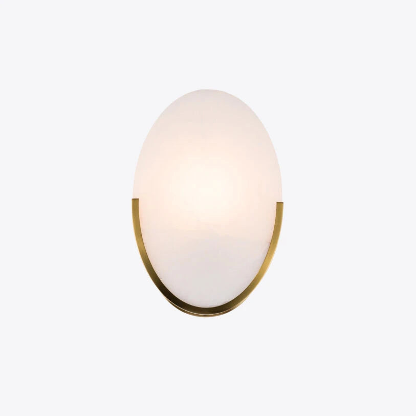 Pure White Lines Mosman Brass Disk Wall Sconce