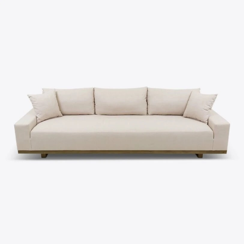 Pure White Lines Bondi Linen Sofa