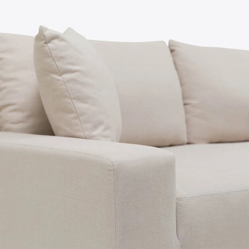 Pure White Lines Bondi Linen Sofa