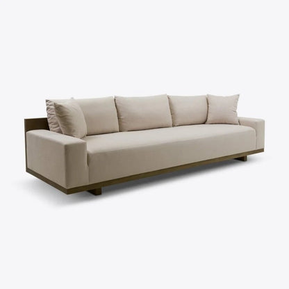 Pure White Lines Bondi Linen Sofa