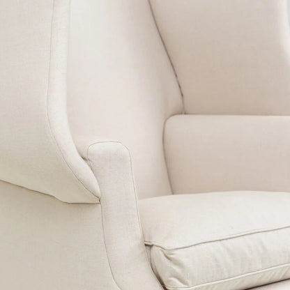 Pure White Lines Winchester Linen Wingback Armchair