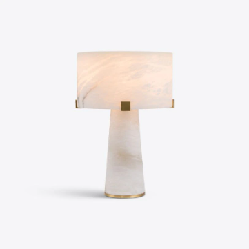 Pure White Lines - Eris Table Lamp - Small