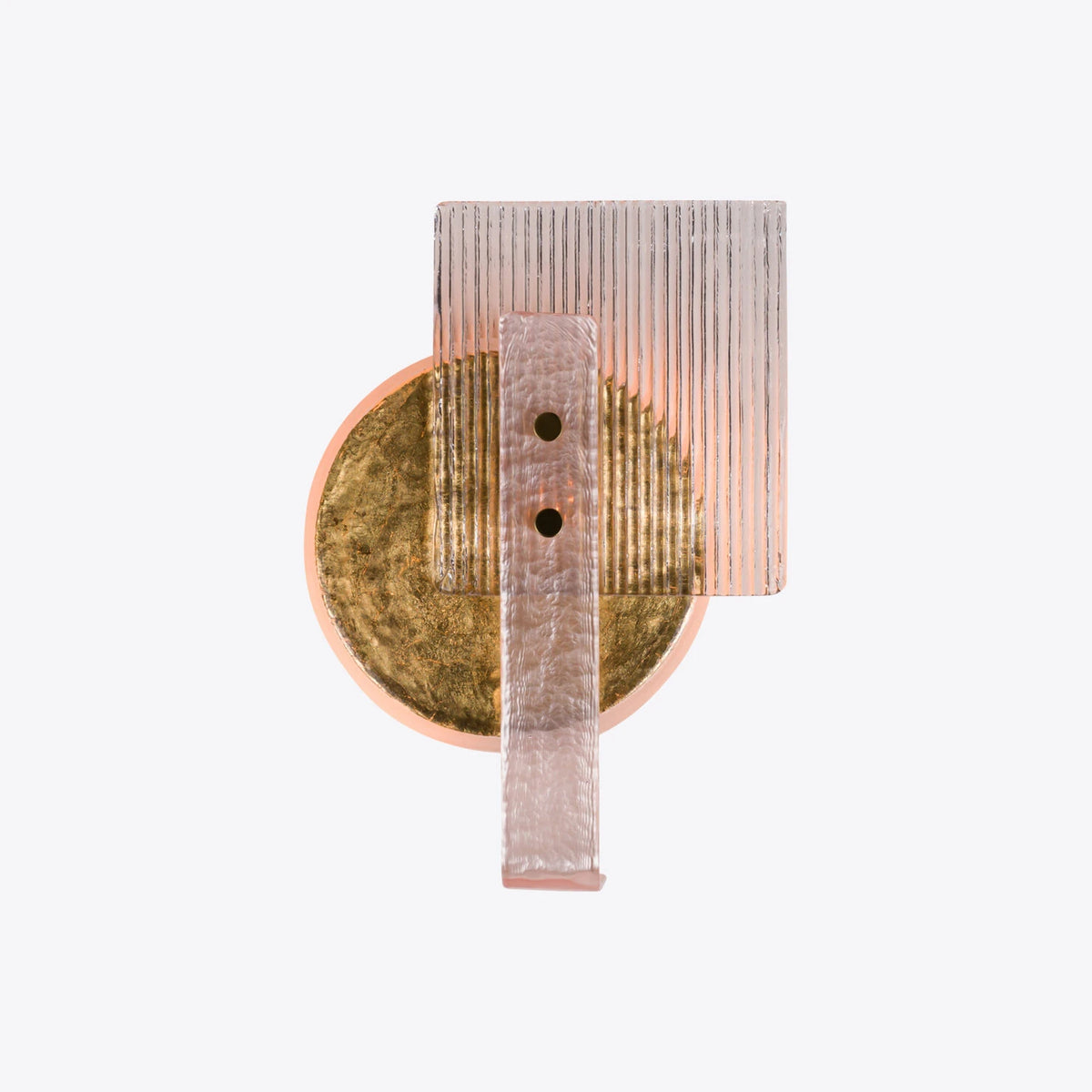 Pure White Lines Hera Murano Style Wall Light