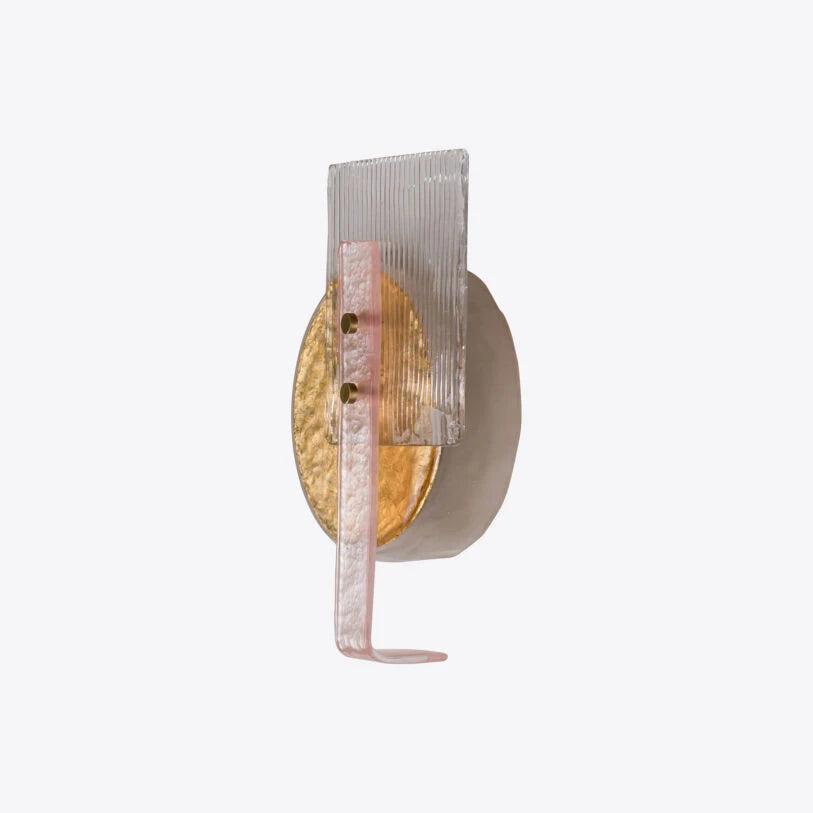 Pure White Lines Hera Murano Style Wall Light