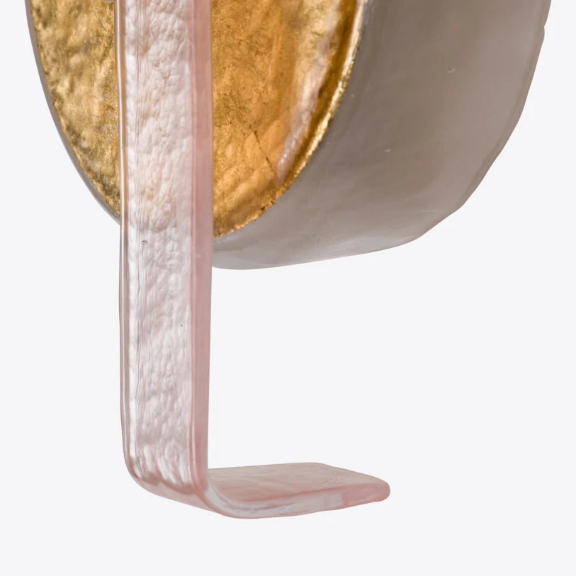 Pure White Lines Hera Murano Style Wall Light