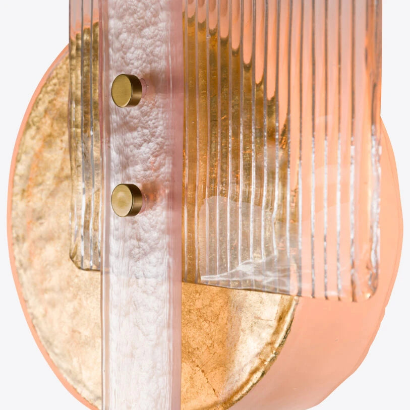 Pure White Lines Hera Murano Style Wall Light