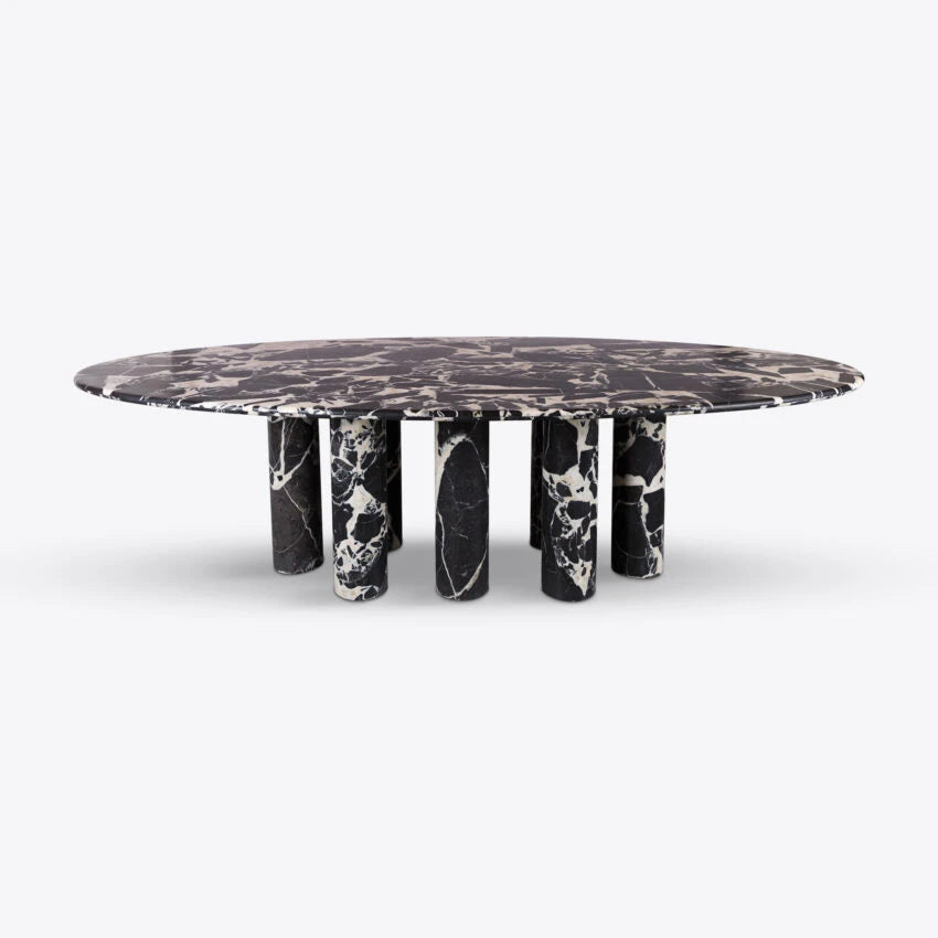 Pure White Lines Olivia Marble Dining Table – Napoleon black