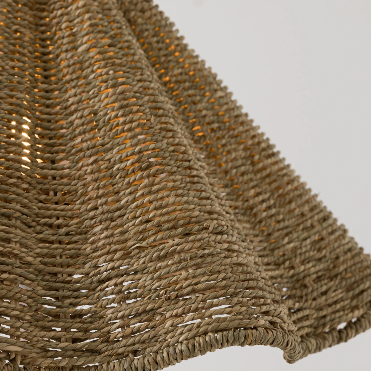 Pure White Lines - Gigi Table Lamp - Seagrass Shade