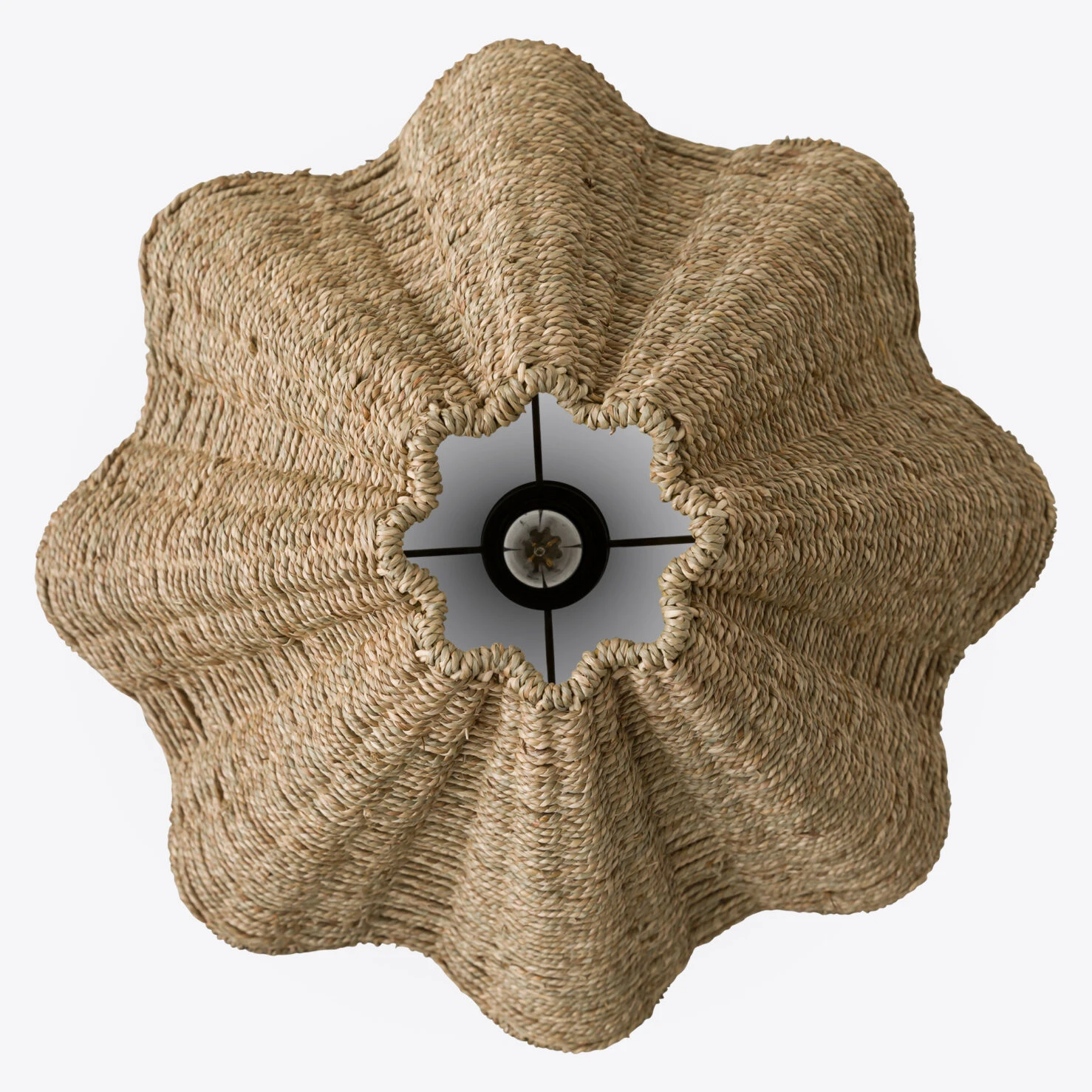 Pure White Lines - Gigi Table Lamp - Seagrass Shade