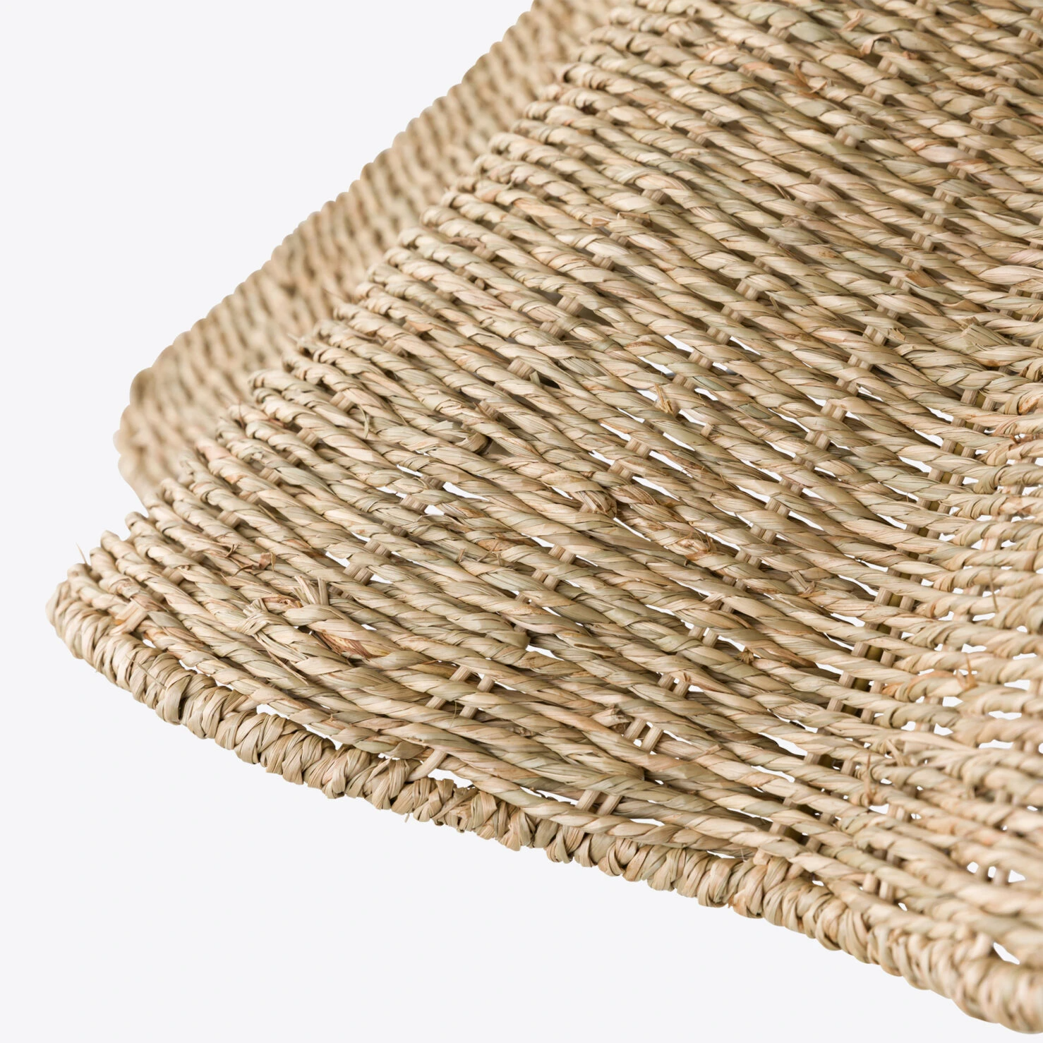 Pure White Lines - Gigi Standing Lamp - Seagrass Shade