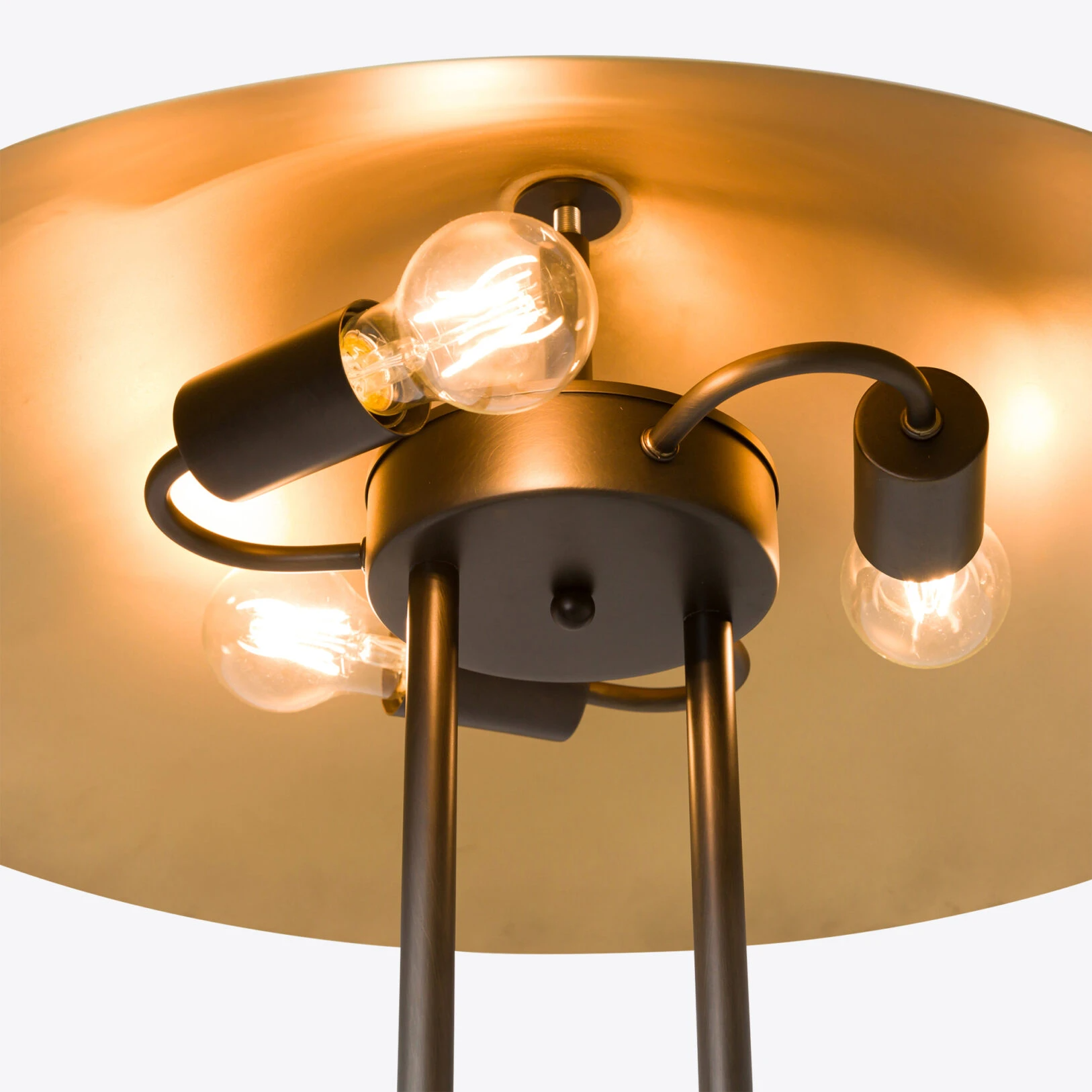 Pure White Lines - Titan Floor Lamp - Black Marble