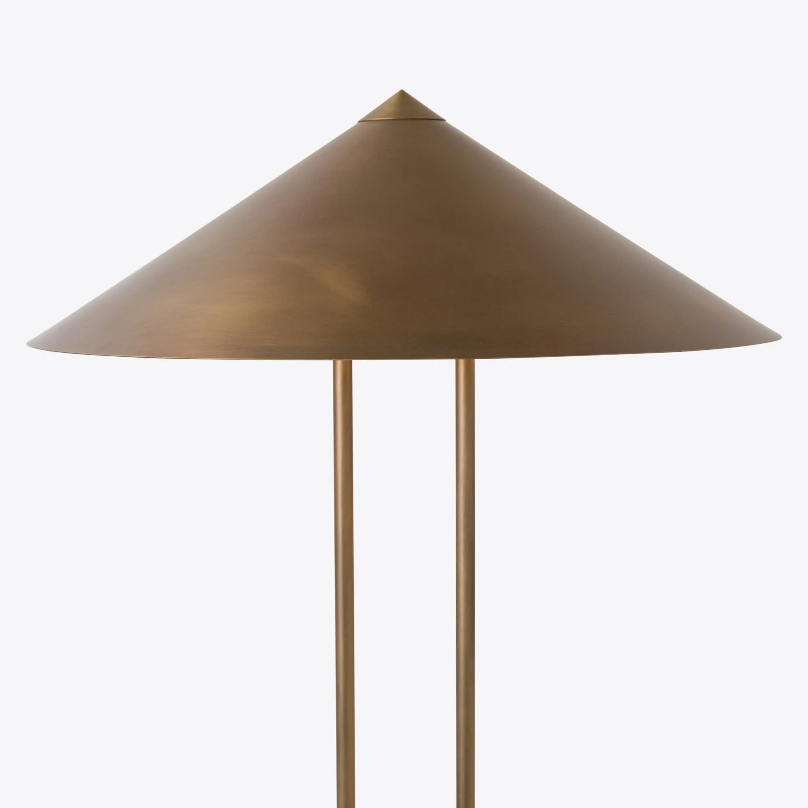 Pure White Lines - Titan Floor Lamp - Aged Brass