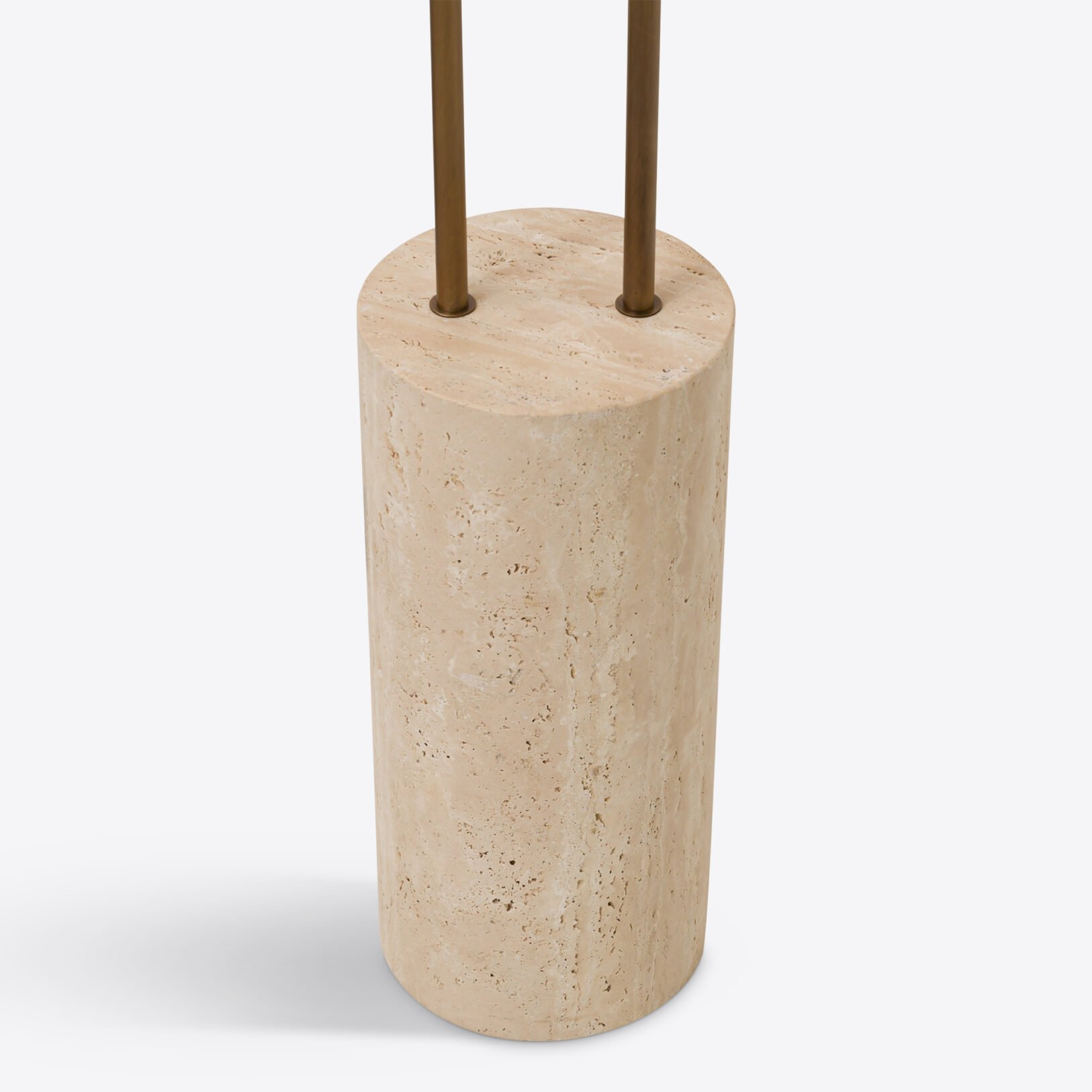 Pure White Lines - Titan Floor Lamp - Aged Brass