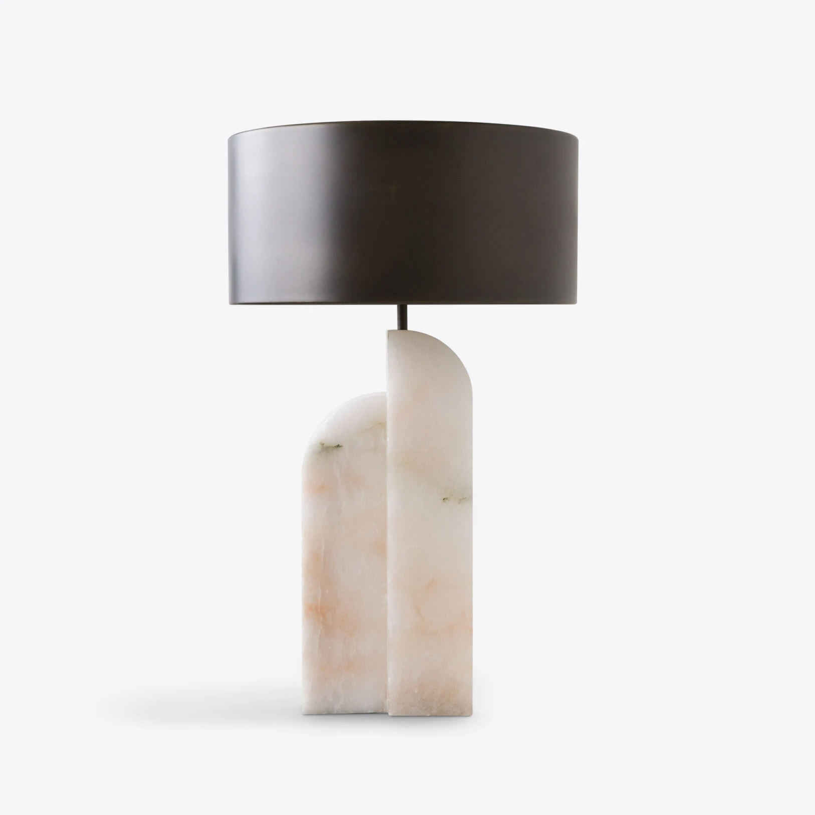 Pure White Lines - Reykjavic Alabaster Table Lamp