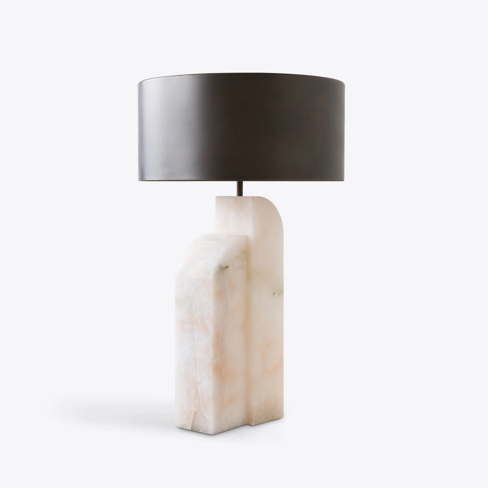 Pure White Lines - Reykjavic Alabaster Table Lamp