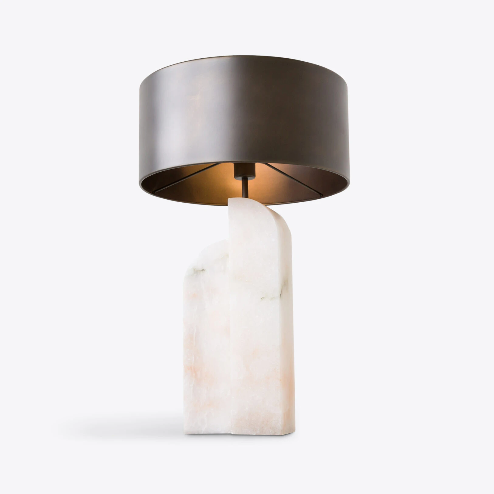 Pure White Lines - Reykjavic Alabaster Table Lamp