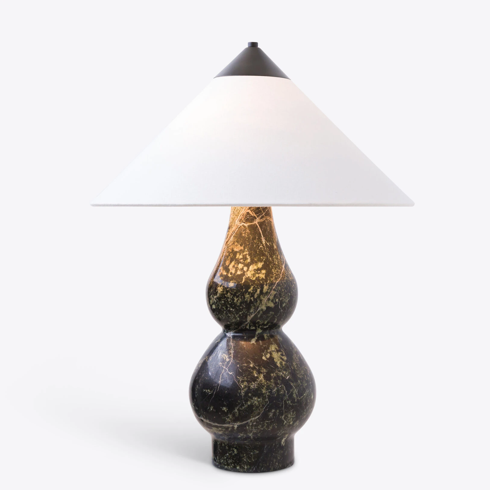 Pure White Lines - Yuki Table Lamp - Green