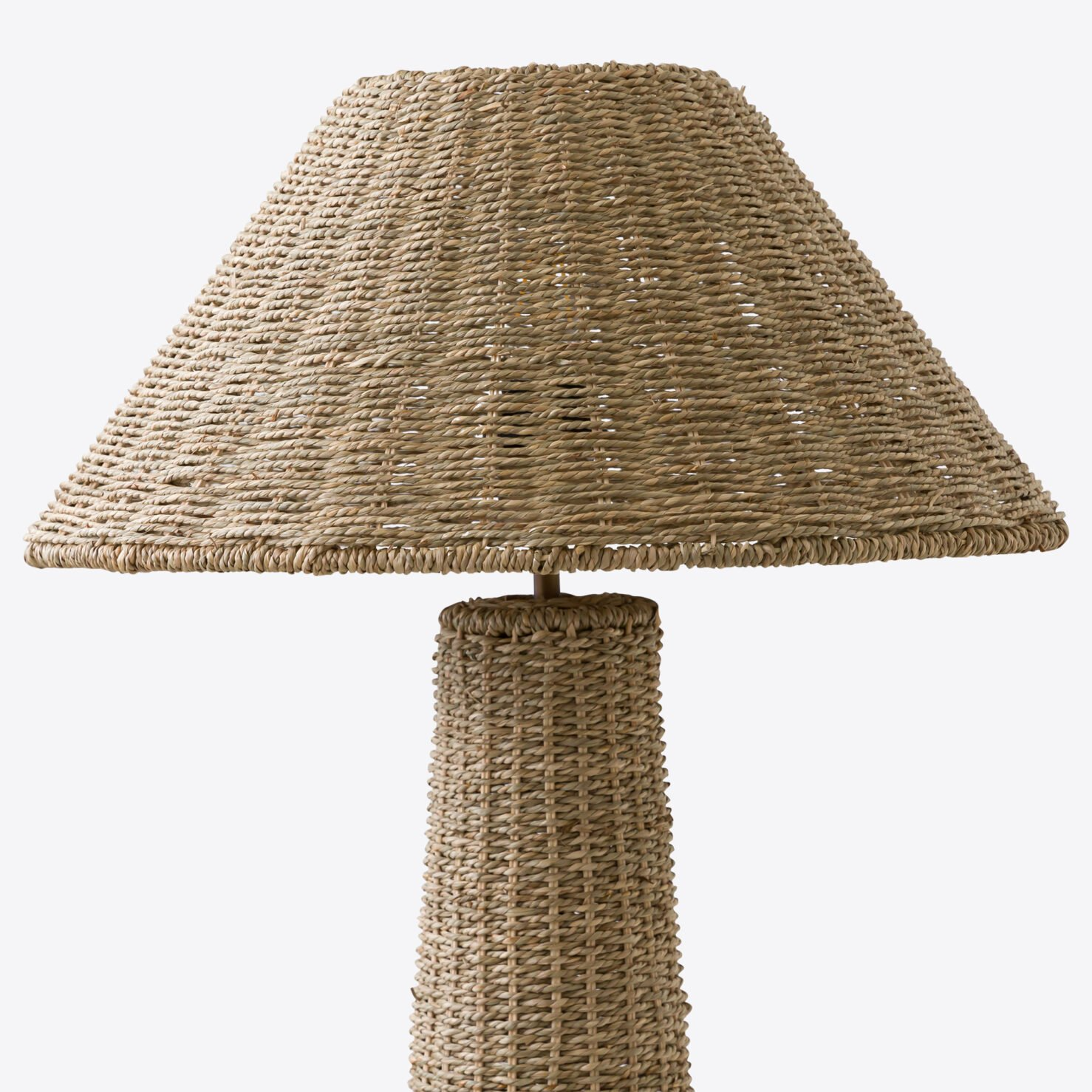 Pure White Lines - Hanoi Sea grass Table Lamp