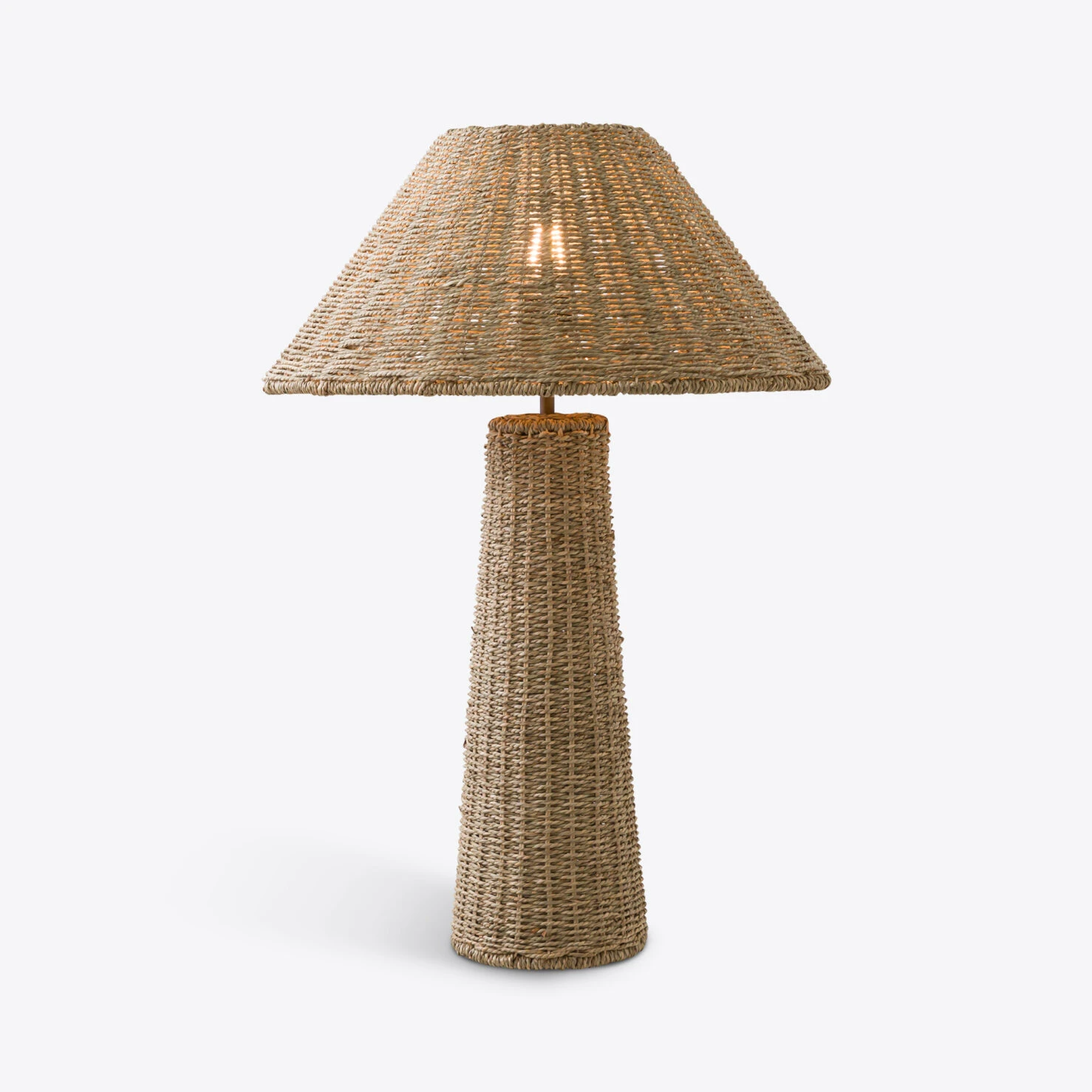 Pure White Lines - Hanoi Sea grass Table Lamp