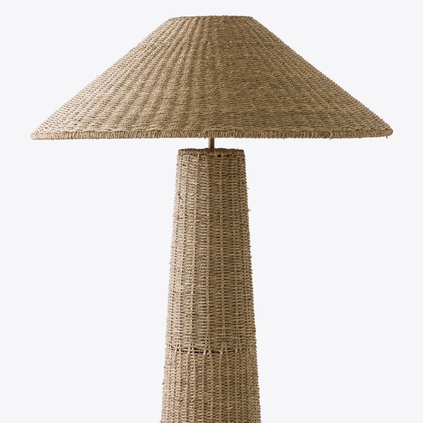Pure White Lines - Hanoi Seagrass Standing Lamp