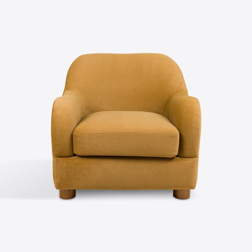 Pure White Lines Hendrix Armchair in mustard