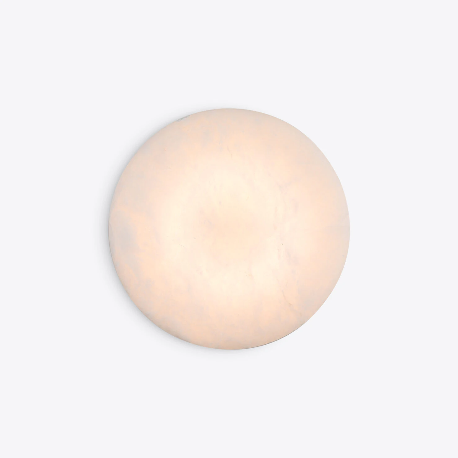 Pure White Lines - Puck Alabaster Wall or Ceiling Lamp