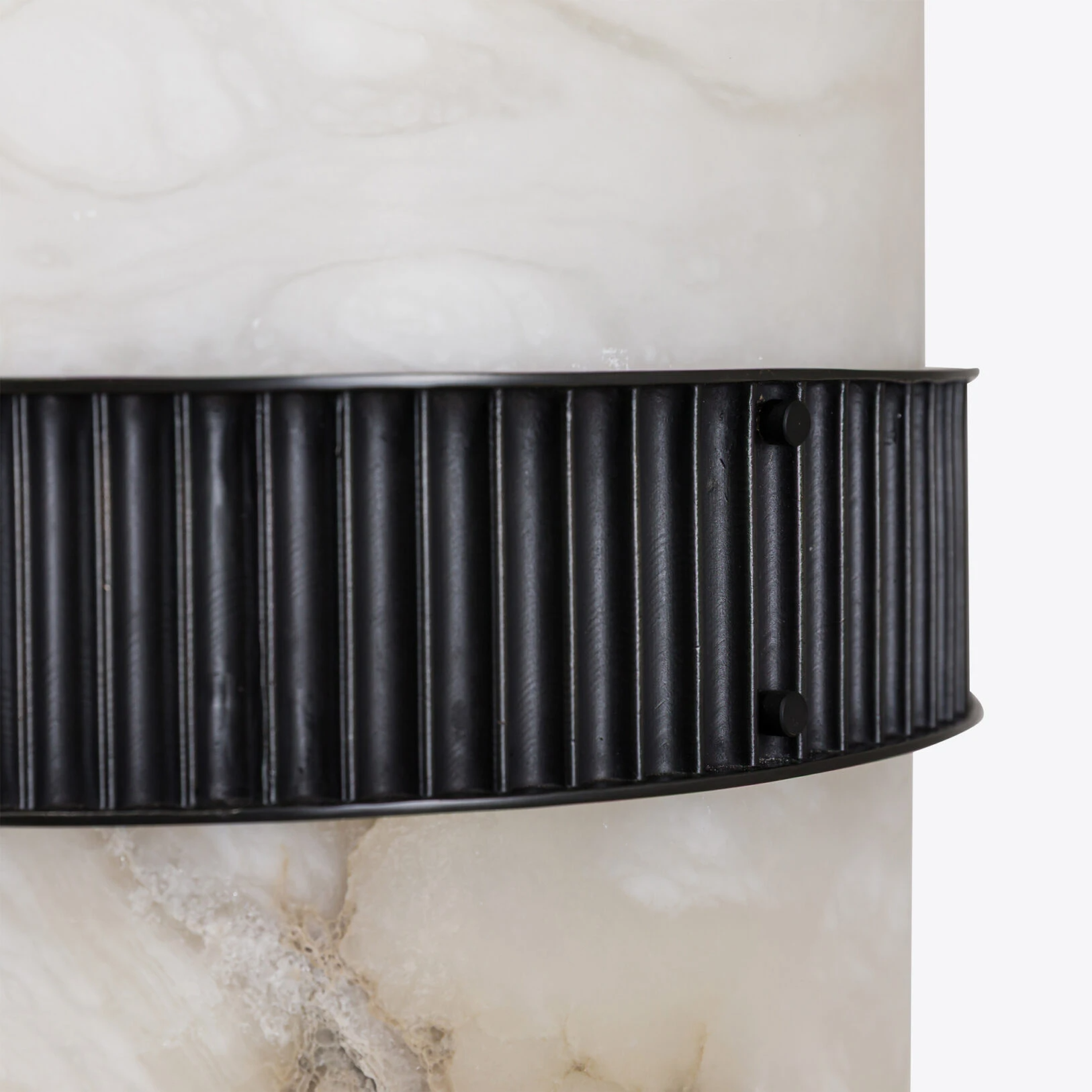 Pure White Lines - Amsterdam Large Alabaster Pendant Light - Bronze