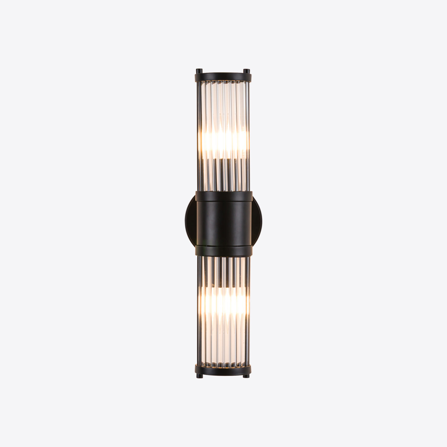 Pure White Lines - Double Hendrix Wall Lamp - Bronze