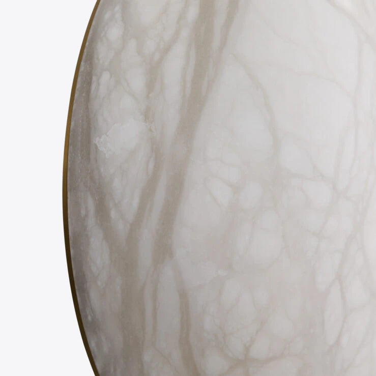 Pure White Lines Nico Alabaster Wall Light