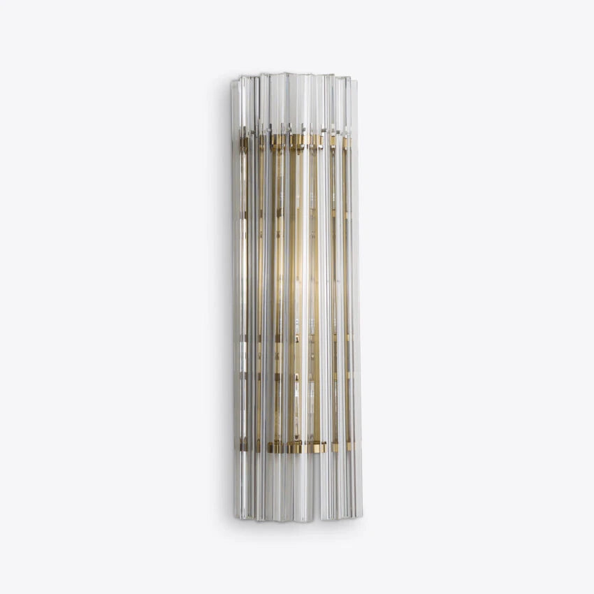 Pure White Lines Clear Amaro IP44 Wall Light - available in two sizes