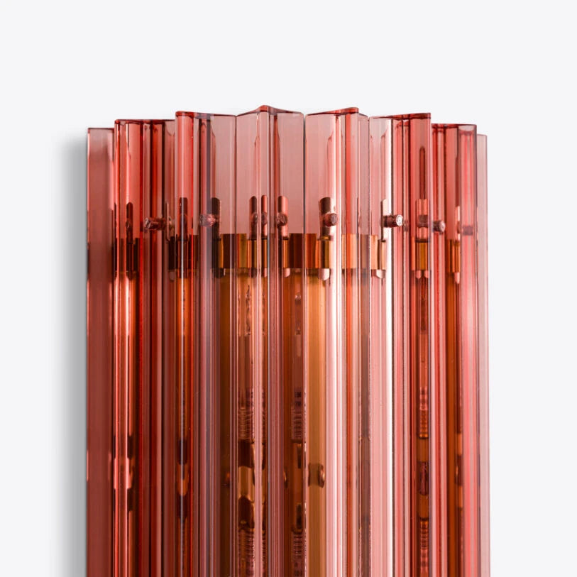 Pure White Lines Pink Amaro IP44 Wall Light - available in two sizes