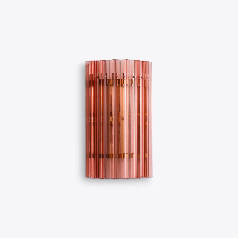 Pure White Lines Pink Amaro IP44 Wall Light - available in two sizes