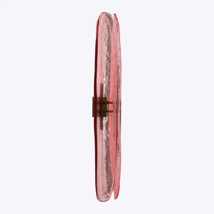 Pure White Lines Pink Dahlia Wall Light