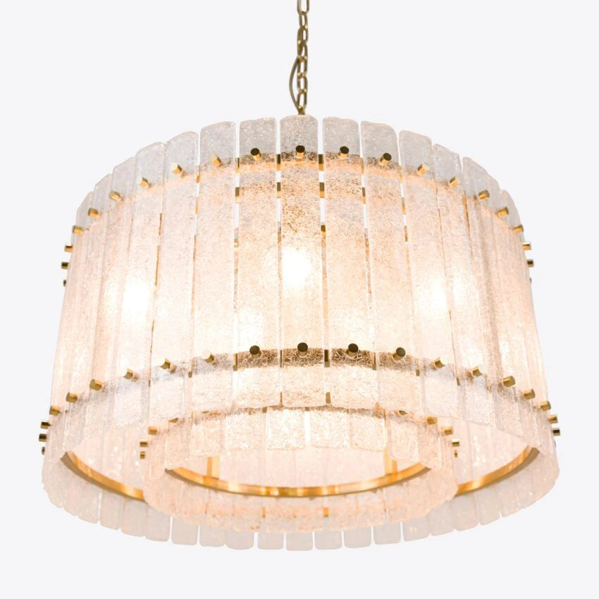Pure White Lines Tahli Chandelier