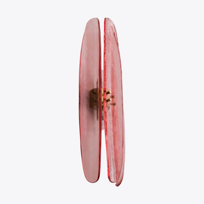 Pure White Lines Pink Dahlia Wall Light