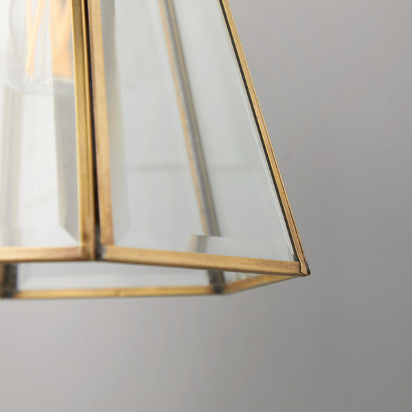 Pooky - Luxor Lantern Pendant Light Shade - Hexagonal - Clear Glass