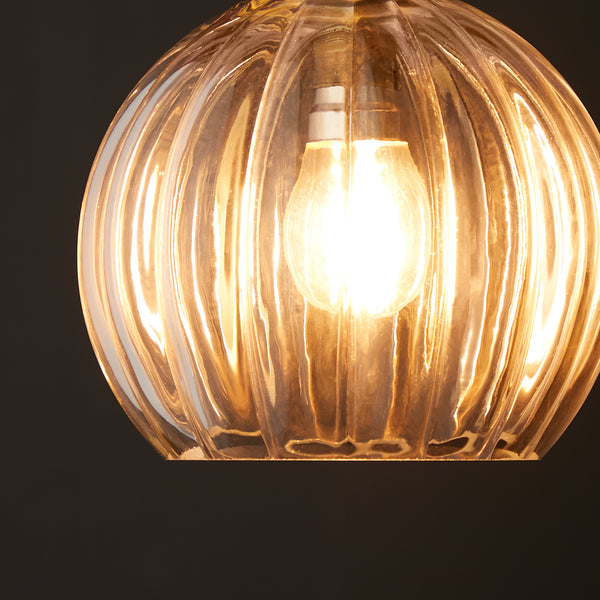 Pooky - Pumpkin Pendant Light Shade - Smaller - Clear Glass