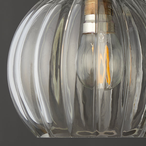 Pooky - Pumpkin Pendant Light Shade - Smaller - Clear Glass