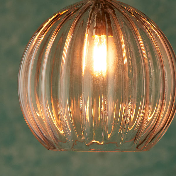 Pooky - Pumpkin Pendant Light Glass Shade - Regular - Clear Glass