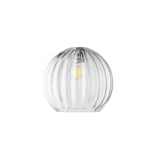 Pooky - Pumpkin Pendant Light Glass Shade - Regular - Clear Glass
