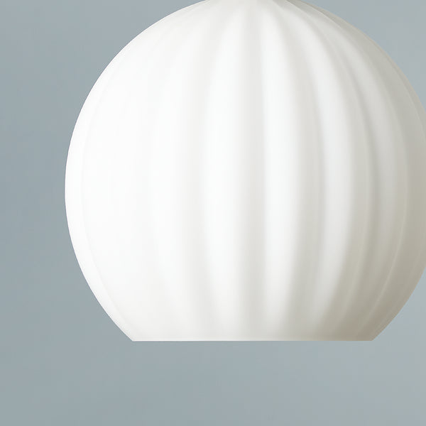 Pooky - Pumpkin Pendant Light Glass Shade - Regular - Opaline Glass